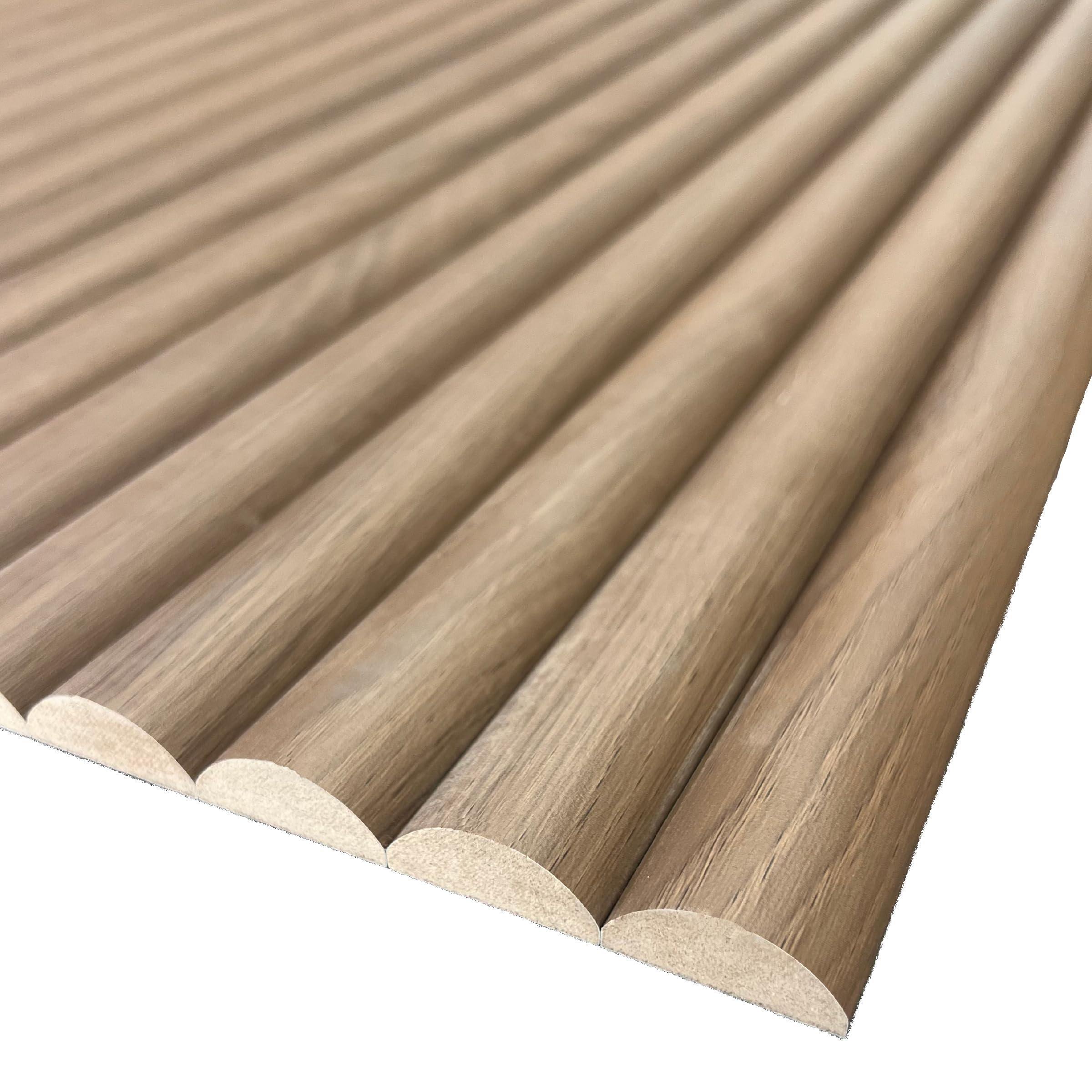 Masquepack – Set x2 Paneles Acústicos Decorativos de Madera Flexible - Paneles Decorativos para Pared, Absorción de Sonido y Diseño Moderno (Nogal Flex/Fieltro Negro, Set x2-240x50)