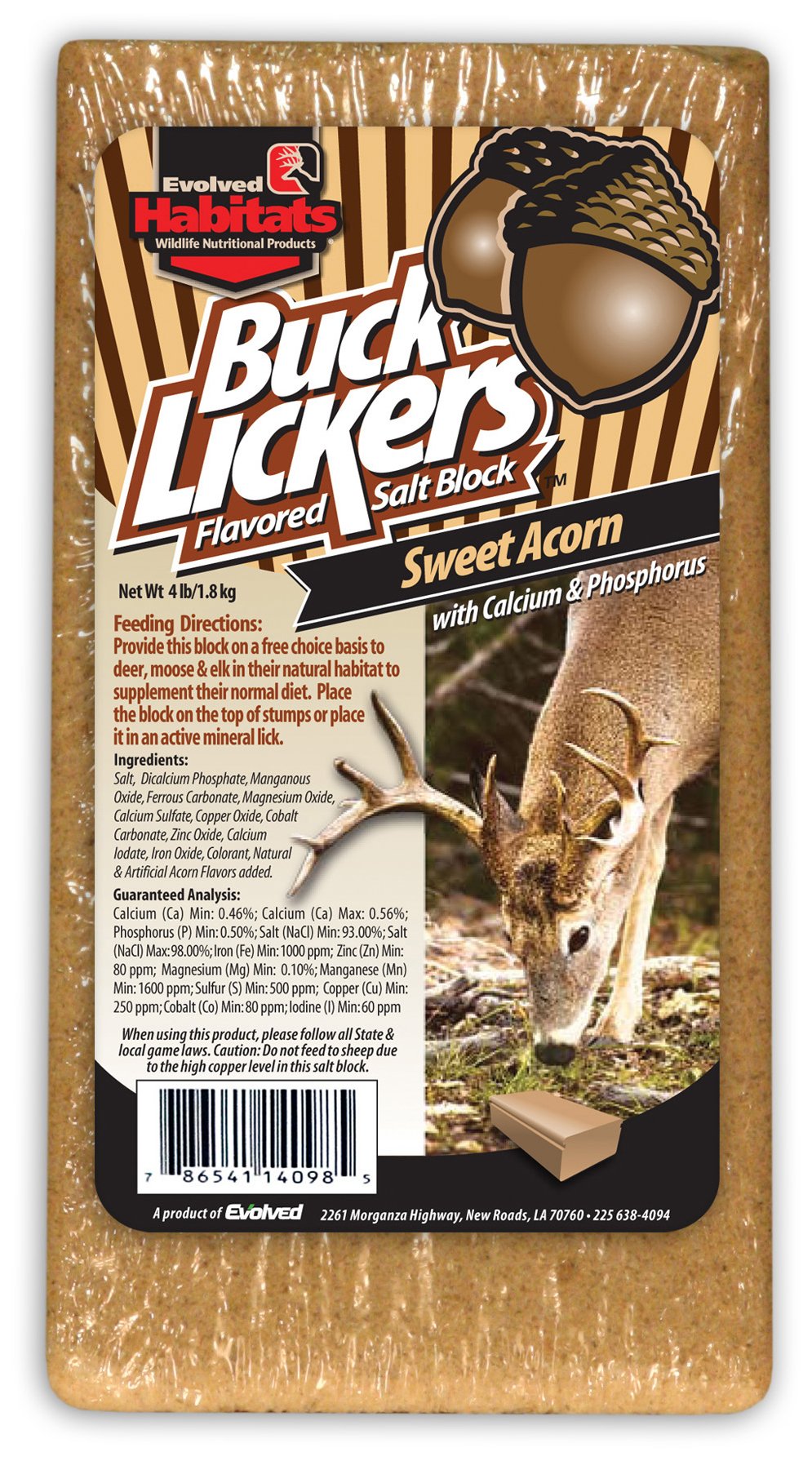 30495 Buck Licker Apple Mineral, 4-Pound Block