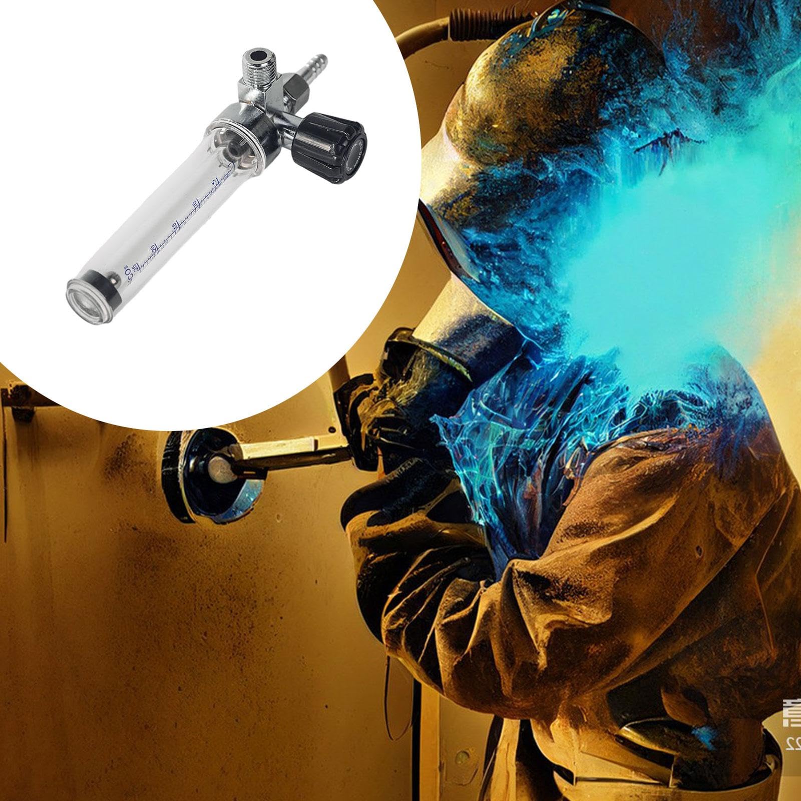 MagiDeal Accesorio de montaje de tubo de medidor regulador de caudalímetro, máquina medidora de regulador de soldador de gas fácil de montar de 0 a 25mpa para