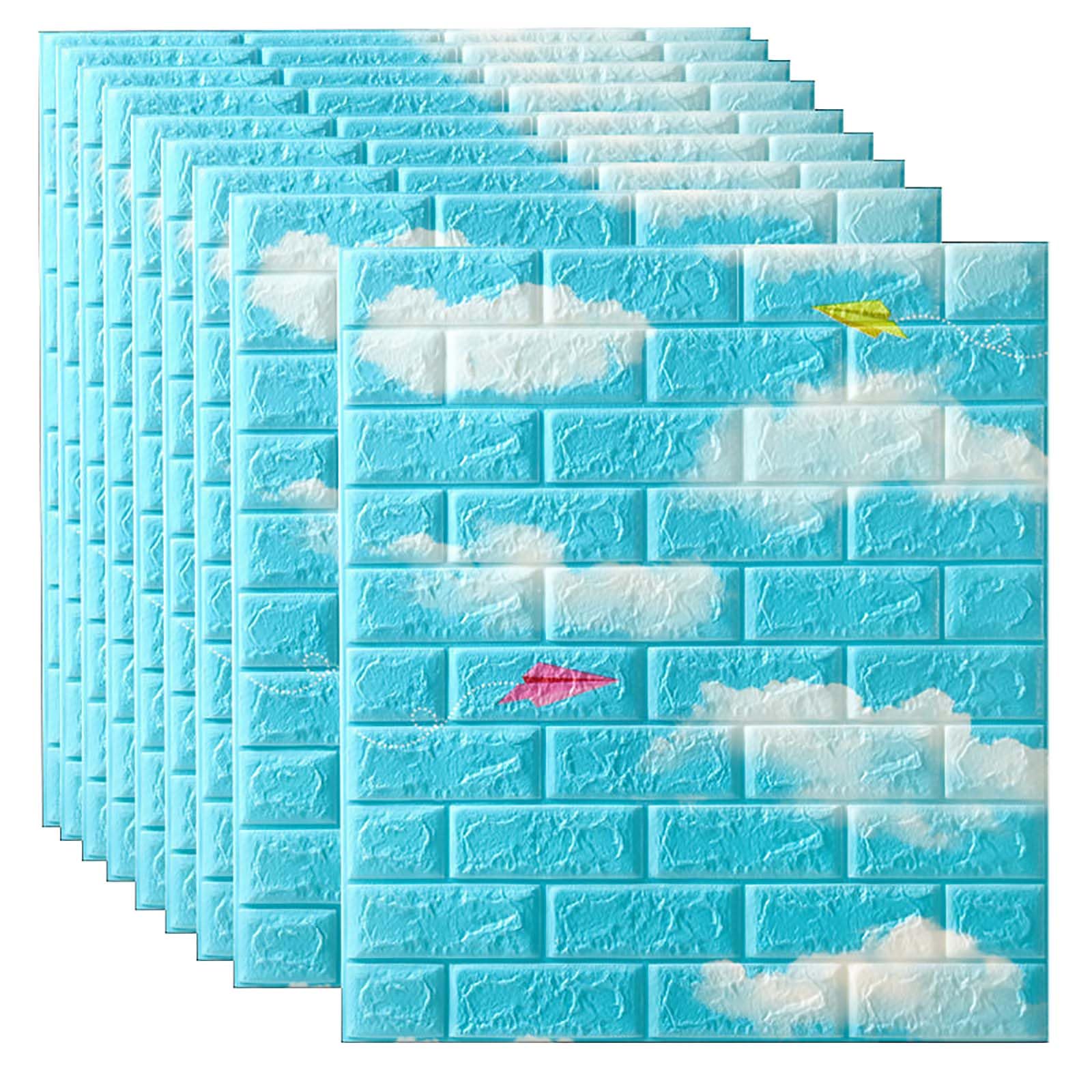 Panneaux muraux 3D acoustiques en mousse de brique | Revêtement mural texturé et autocollant