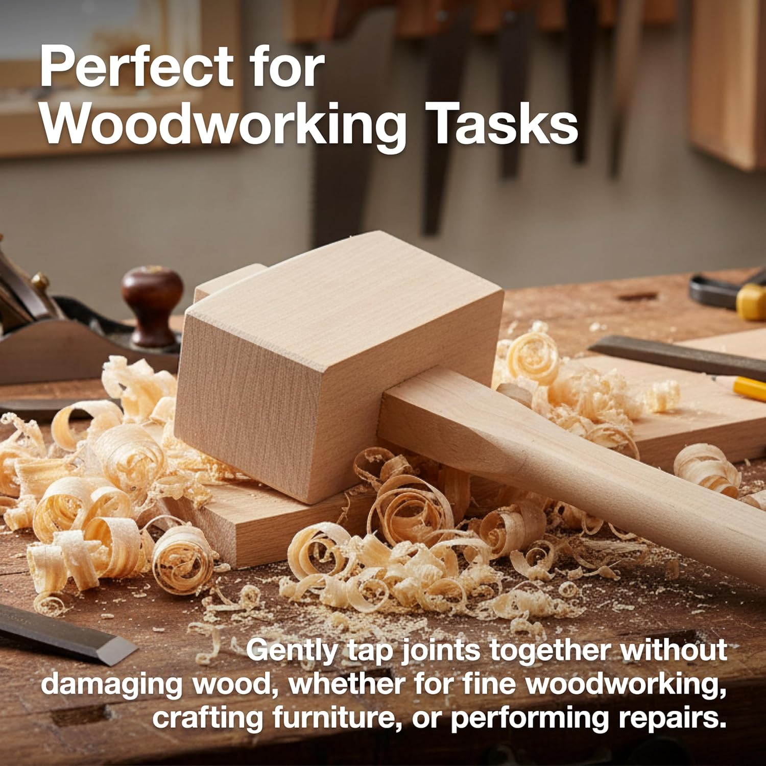 Am-Tech 4.5" (115mm) Beech Wood Mallet