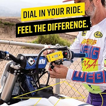 Slacker Wireless Remote Display Bike Tool for Accurate Sag Setup and Suspension Tuning, Compatible with Slacker V5 (Yellow) LCD Wireless Display for Smooth, Reliable Real-Time Measurement