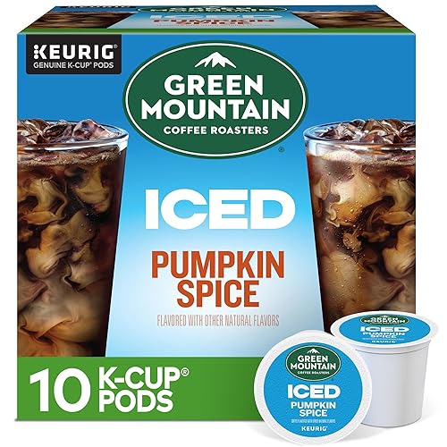Green Mountain Coffee Brew Over Ice Pumpkin Spice Cápsulas Keurig Single Serve K-Cup 10 unidades