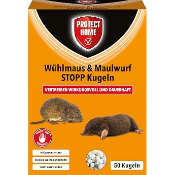 PROTECT HOME Vole & Mole Stop Balls Repeller Balls for Voles and Moles in the Garden Pack of 50