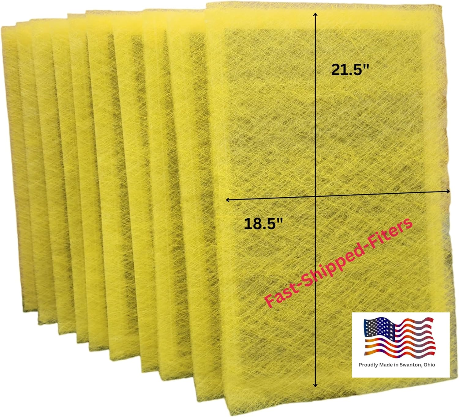 Fast-Shipped-Filters 7 Pack 20x24 Replacement Filter Pads Designed To fit with AirRanger Air Cleaner 20x24 Refill Yellow
