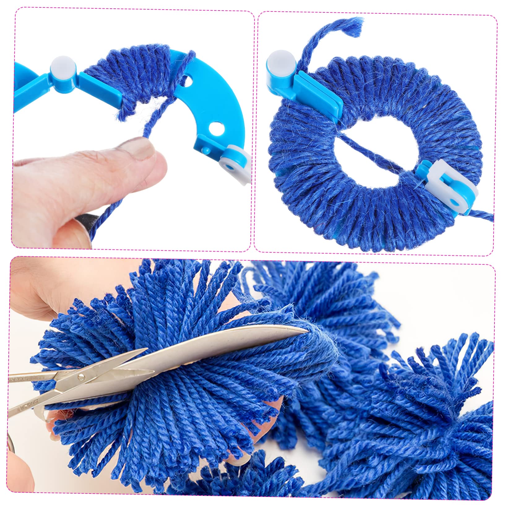 jojofuny 3 Sätze Teiliges Pompon Maker Praktische Bastelwerkzeuge Für Erwachsene DIY Pompon Herstellung Für Projekte Und Handarbeiten 8 Stücke * 3