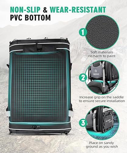 Miniatura 8 de NICECNC Bolsa de equipaje para motocicleta, bolsa expandible para asiento trasero de motocicleta, bolsa universal de almacenamiento para casco de
