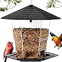 Bird Feeders for Outdoors Hanging Bird Feeder Wild Birds Seed, Black