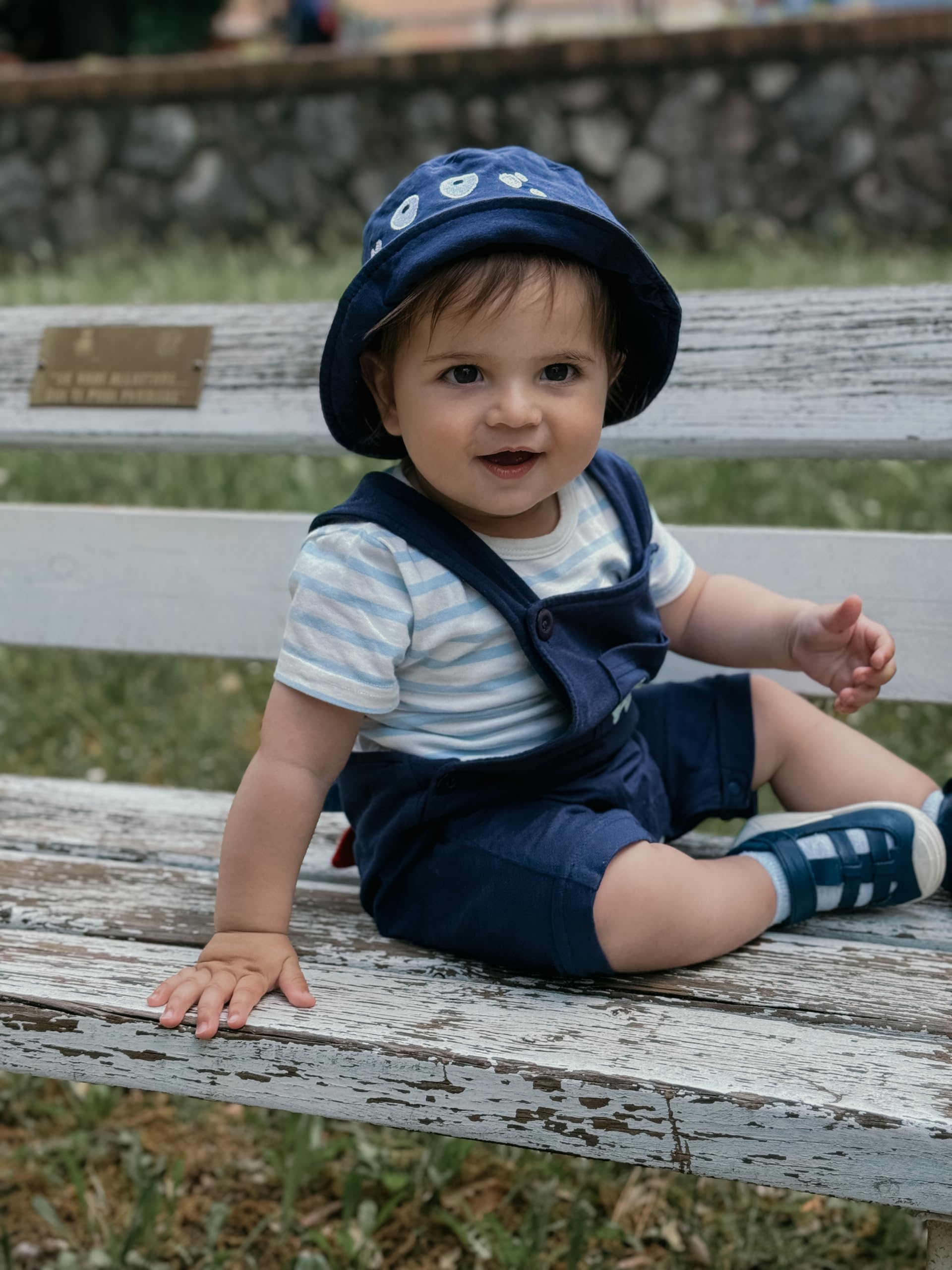 Volunboy Ensemble 3 pièces Décontracté pour Bébé Unisexe, Combinaison Courte, T-shirt et Chapeau Nouveau-né à Nourrisson