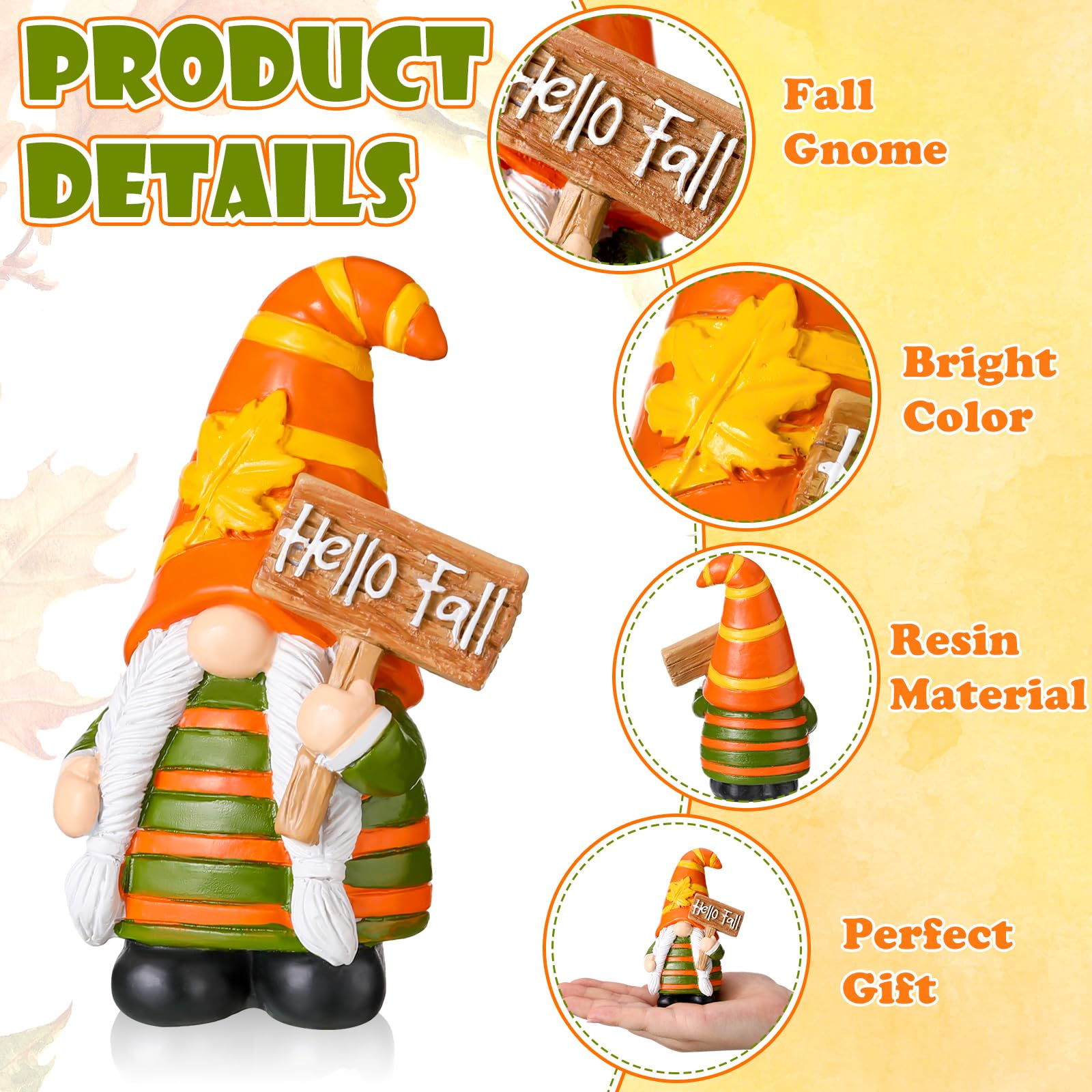 Herbst Gnom Herbst GNOME Halloween GNOME Sonnenblum Produktbild-Vorschau 6