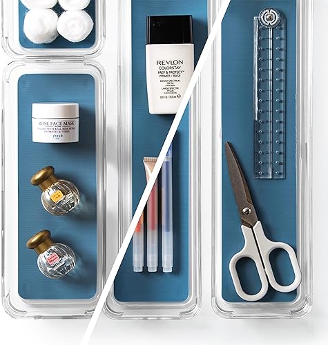 Miniatura 8 de BINO The Modular+ - Juego de 4 cubos organizadores de cajones, color gris, pequeño, almacenamiento multiusos, forro de agarre suave y patas de goma