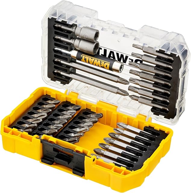 Dewalt DT70702 40 Piece Impact Screwdriver Bit Set + Tough Case Fits TStak Caddy, Black