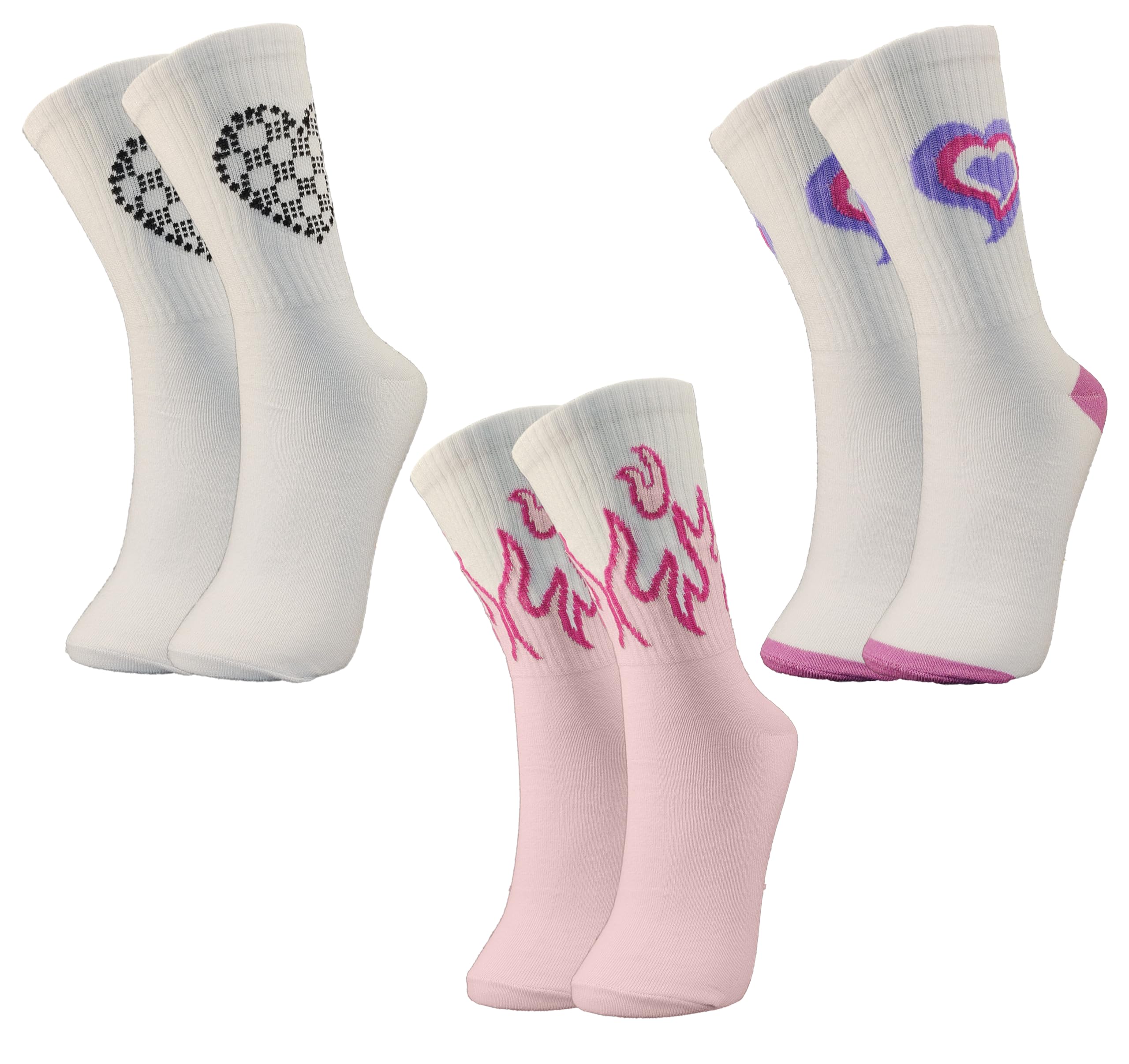 trazo Women's Calf Length Designer Knitted Multicolor, Multi-Purpose Socks | Socks for Women (Pack of 3)-picture-18
