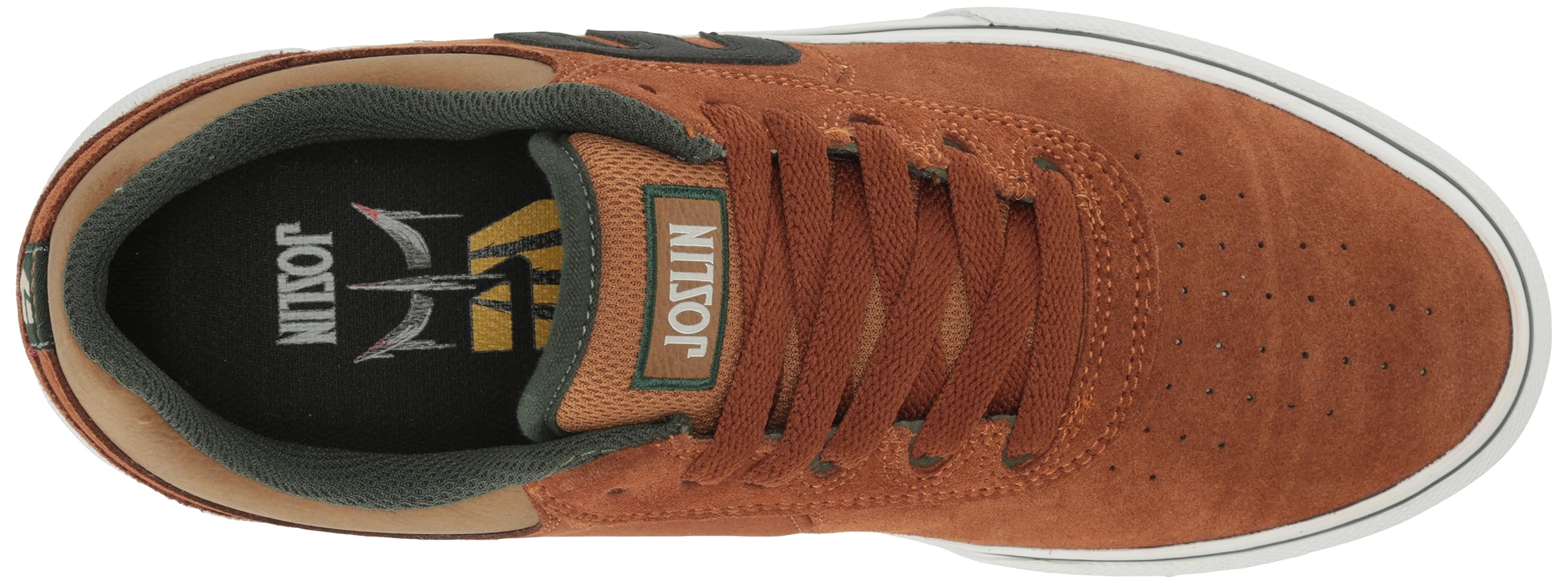 Etnies Joslin Vulc - Zapatillas de Skate Zapato para Patinar para Hombre, Marrón/Verde, 40 EU