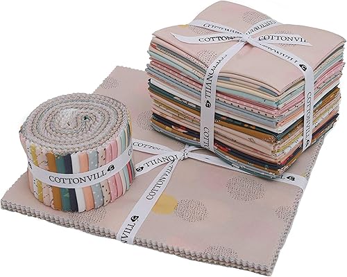 Miniatura 3 de COTTONVILL Our Story 20COUNT - Tela de algodón con estampado (1 yarda, 08 pétalos, melocotón)