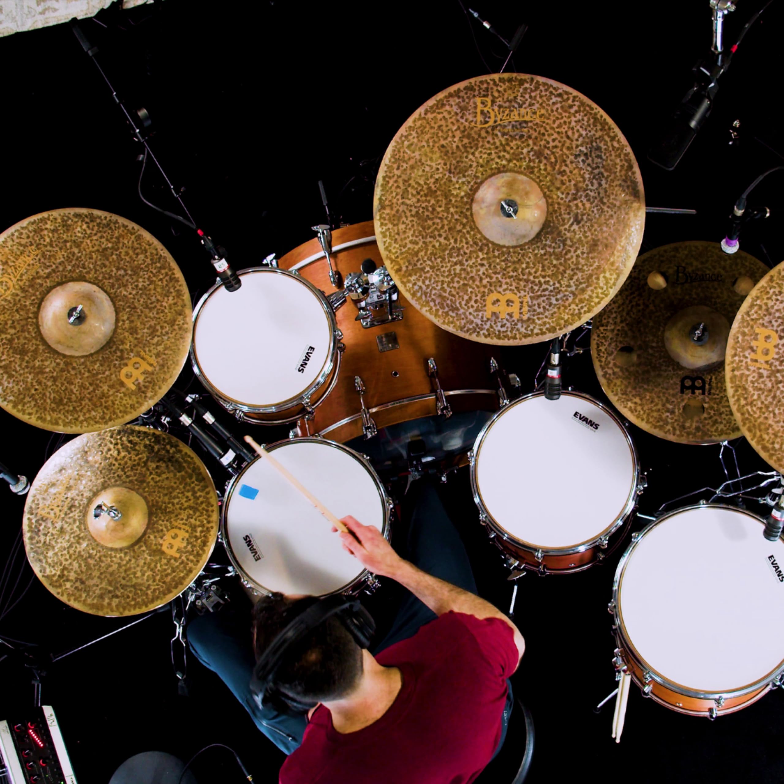 Meinl Cymbals Byzance Extra Dry Cymbales Hihat Medium Thin 16 pouces (40,64cm) pour Batterie - B20 Bronze, Finition Brute et Traditionnelle (B16EDMTH)