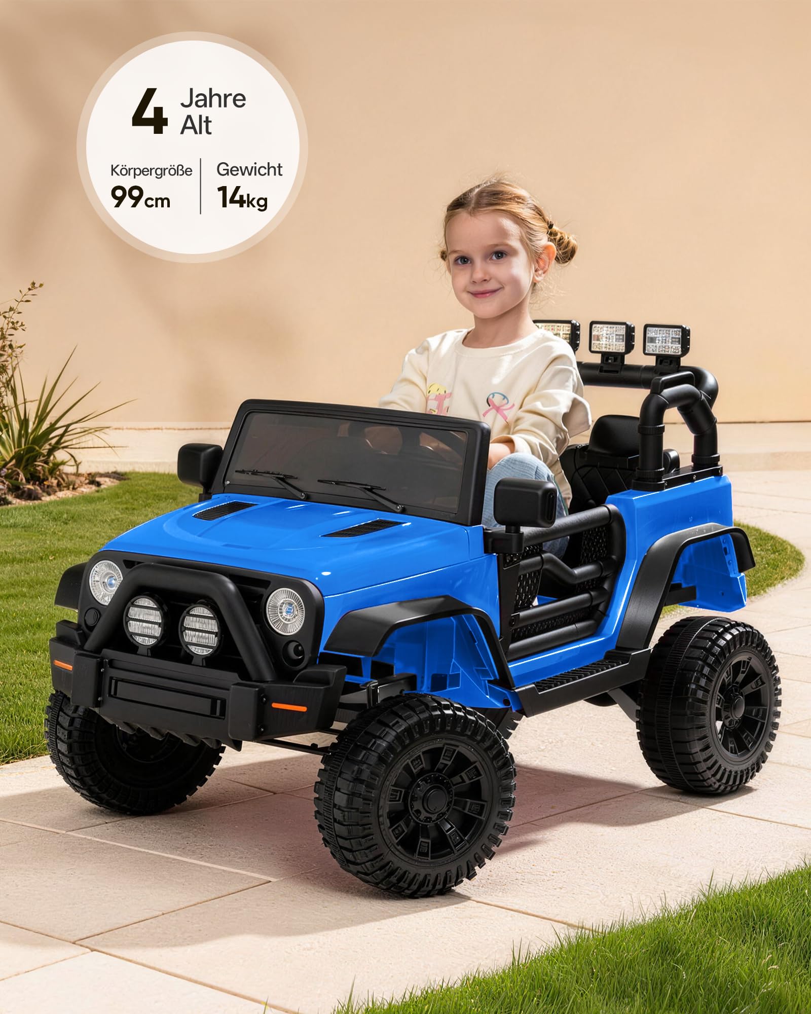 Outfunny Elektroauto für Kinder, 24V Kinder Elektroauto mit Fernbedienung