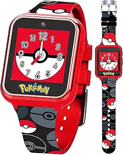 Accutime Pokémon Interactive Kids Smartwatch, Red, 40mm, Smartwatch