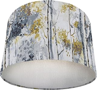 Silver Birch Lampshade - UK Handmade Light Shade - Range of Colours (Silver)