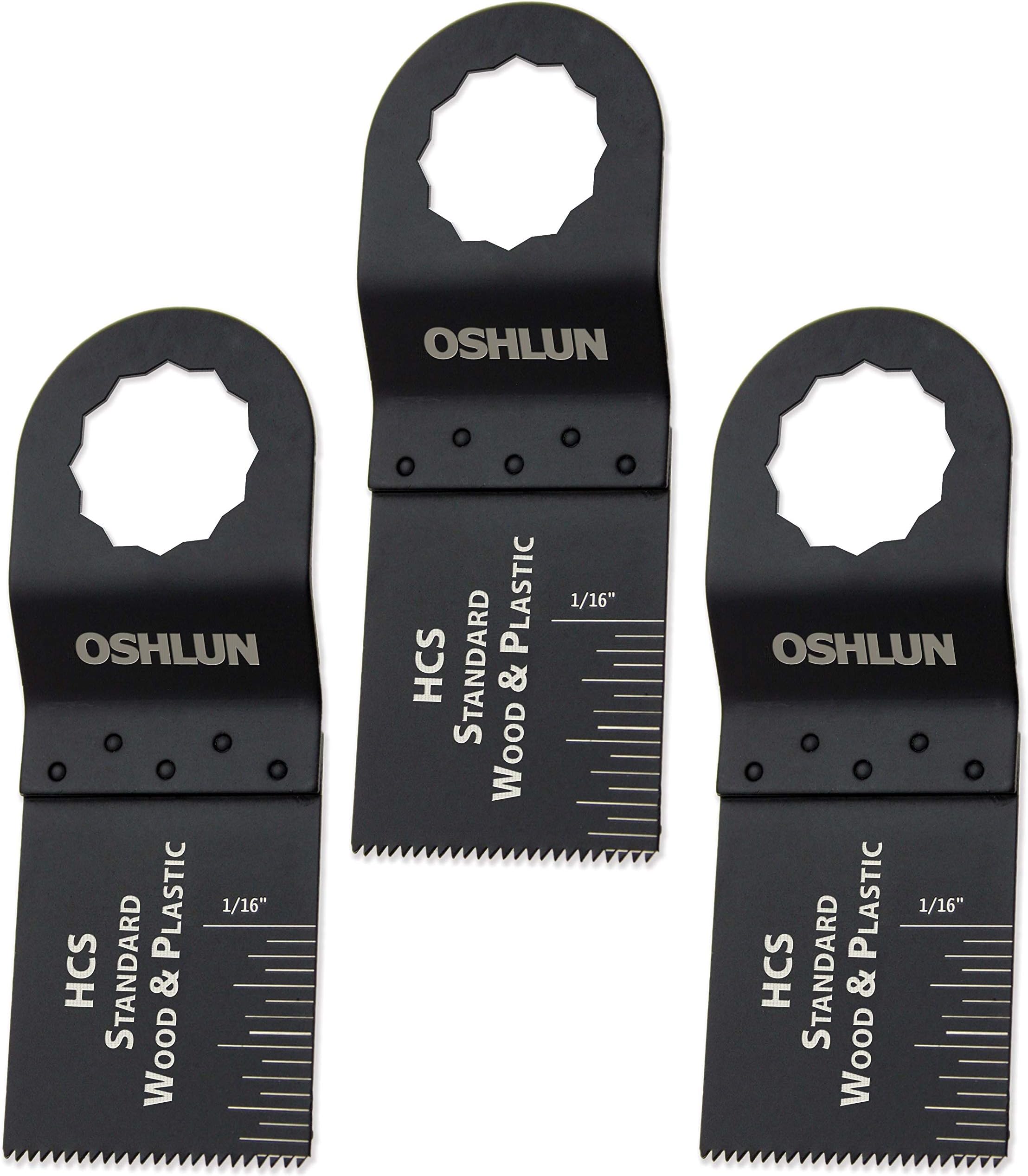 OshlunMMS-0303 1-1/3-Inch Standard HCS Oscillating Tool Blade for Fein SuperCut, 3-Pack