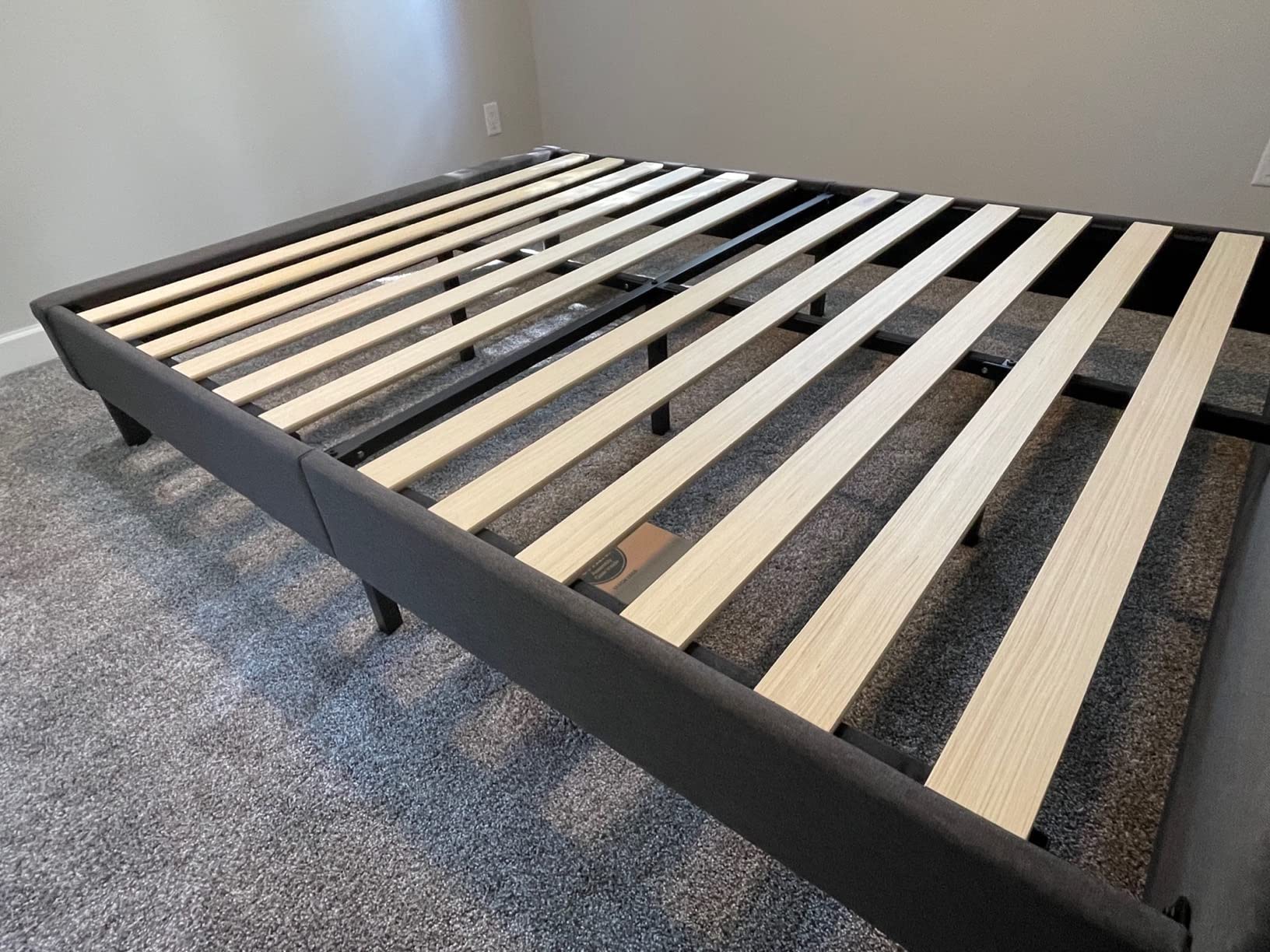 36/mo Finance ZINUS Shalini Upholstered Platform Bed Frame