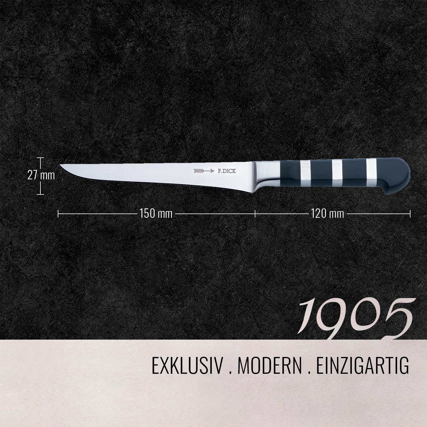 F. Dick Ausbeinmesser, 1905 (Messer mit Klinge 15 cm, X50CrMoV15 Stahl, nichtrostend, 56° HRC) 8194515