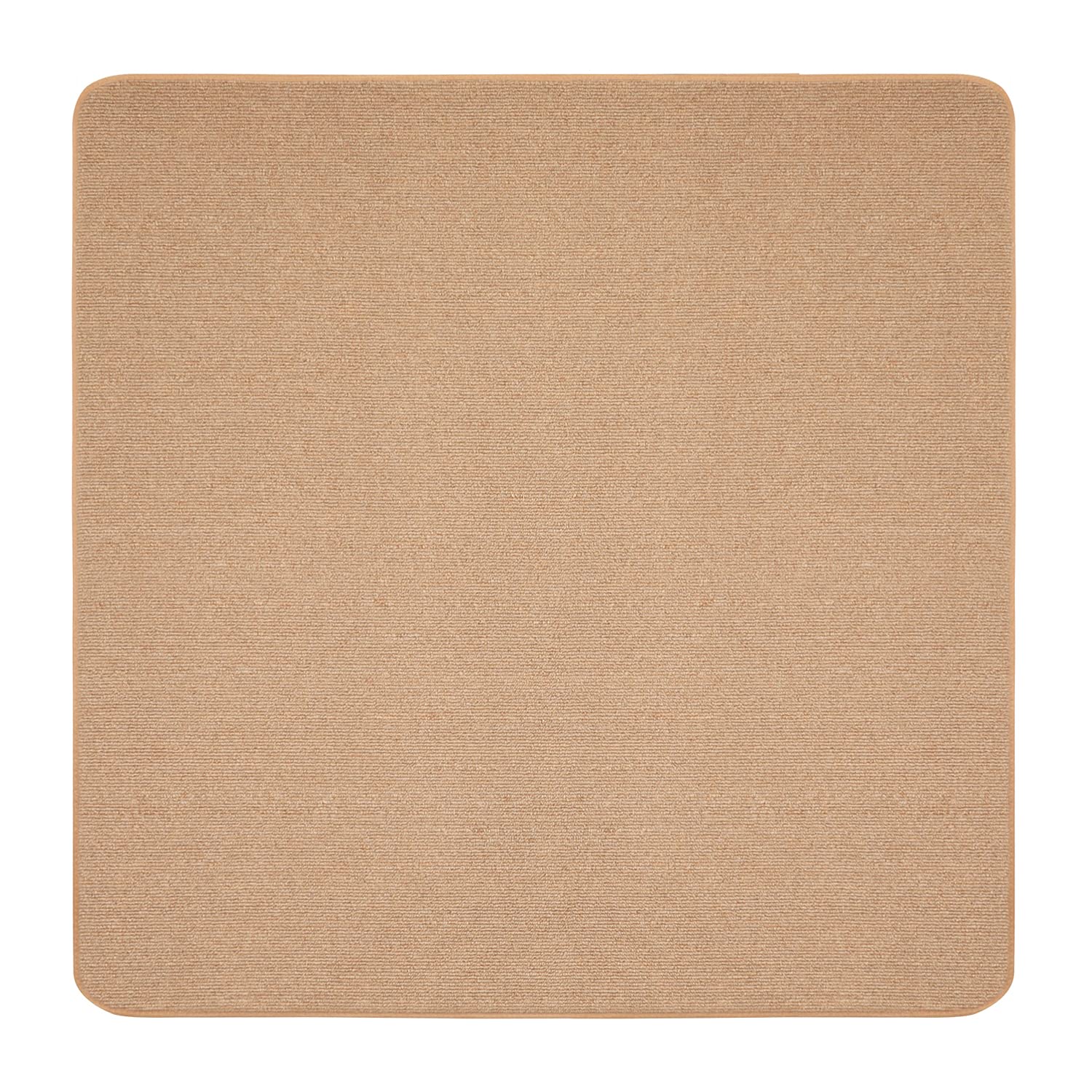 house, home and more skid-resistant carpet indoor area rug floor mat - pebble beige - 4 ft x 4 ft - non slip rubber backing, stain resistant, dog friendly, living room bedroom kitchen entryway