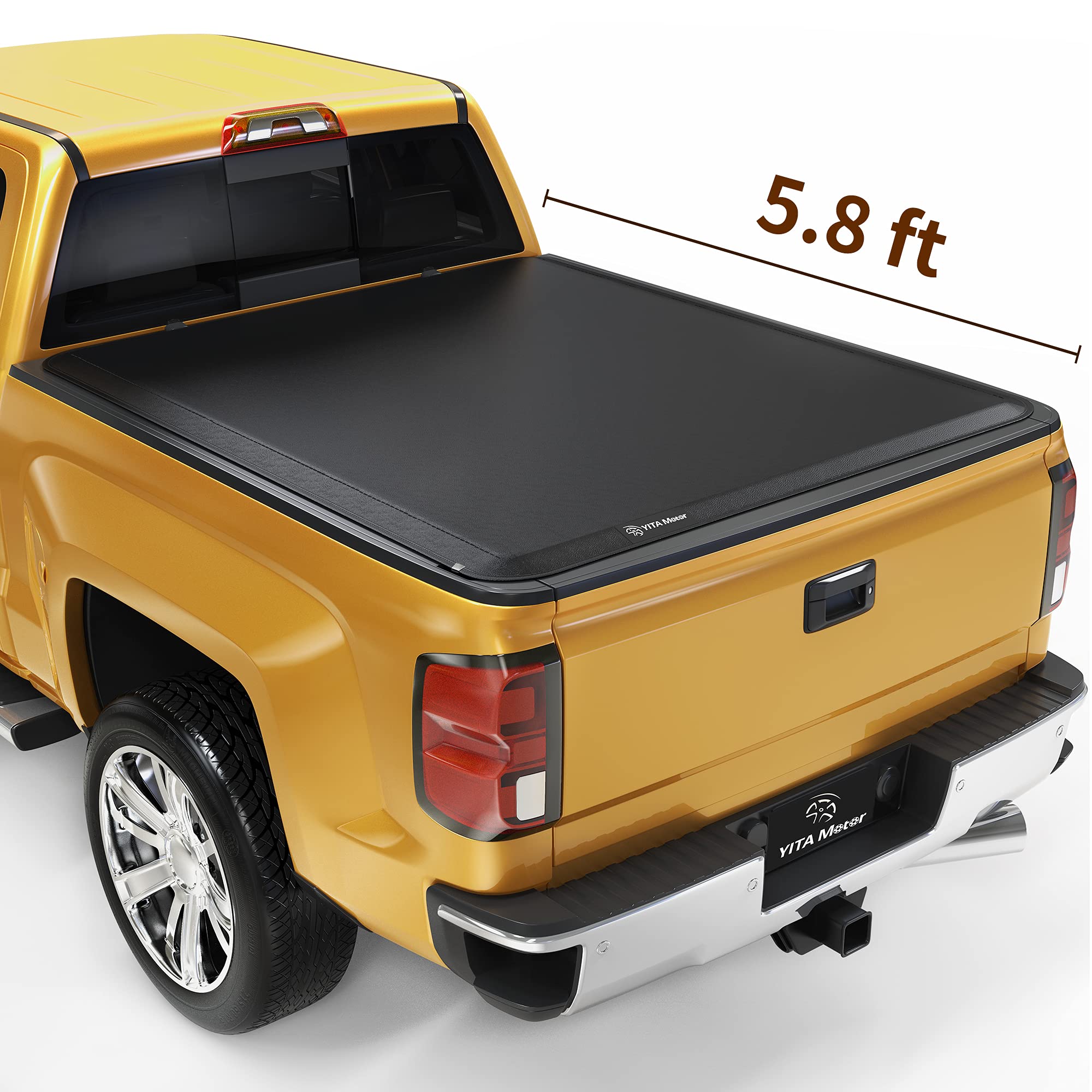 Buy YITAMOTOR Soft Roll Up Truck Bed Tonneau Cover Compatible with 2014