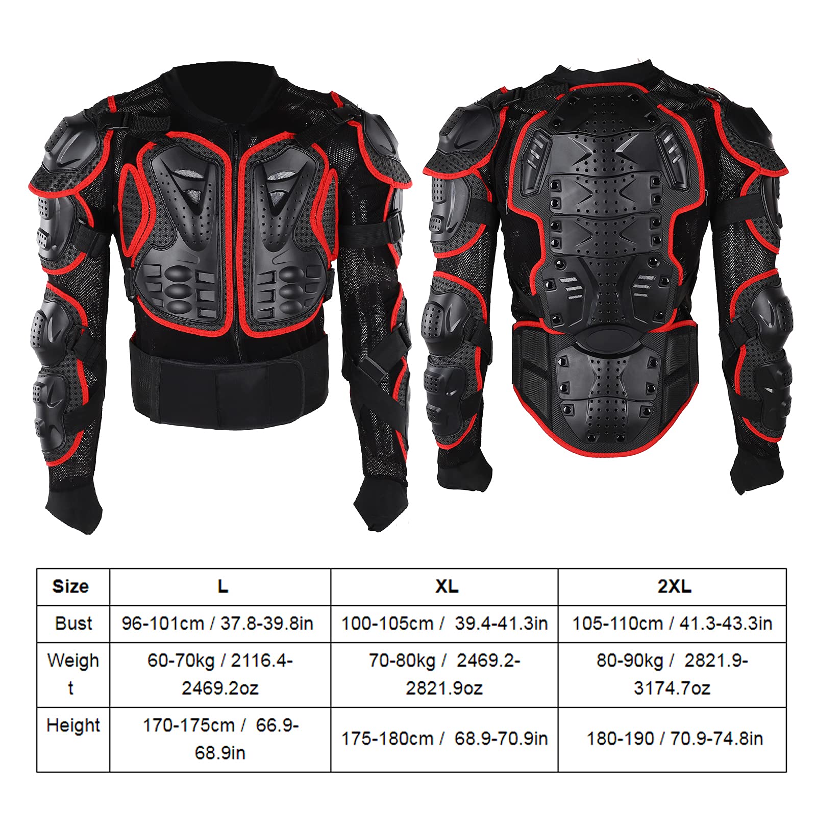 Yctze Kurtka ochronna do jazdy konnej, motocykl, pancerz na całe ciało, dla dorosłych mężczyzn i kobiet, sprzęt udarowy do jazdy, motocykl, kurtka ochronna, całe ciało, uderzenia, M