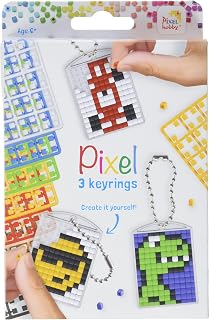 Pixel Personalized Mosaic Locket Keychain