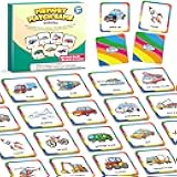 Aizweb Match Game,Memory Game, Vehicle 48 Pcs Toddler Card Games for Kids Ages 3 4 5 6,Flash Cards for Preschool Kindergarten Learning Activities,Educational Toys Homechool Supplies