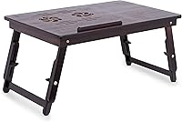 Vista 8 de Sofia + Sam - Mesa de regazo de bambú con de orificios de ventilación y patas ajustables, 10463, Walnut, 1