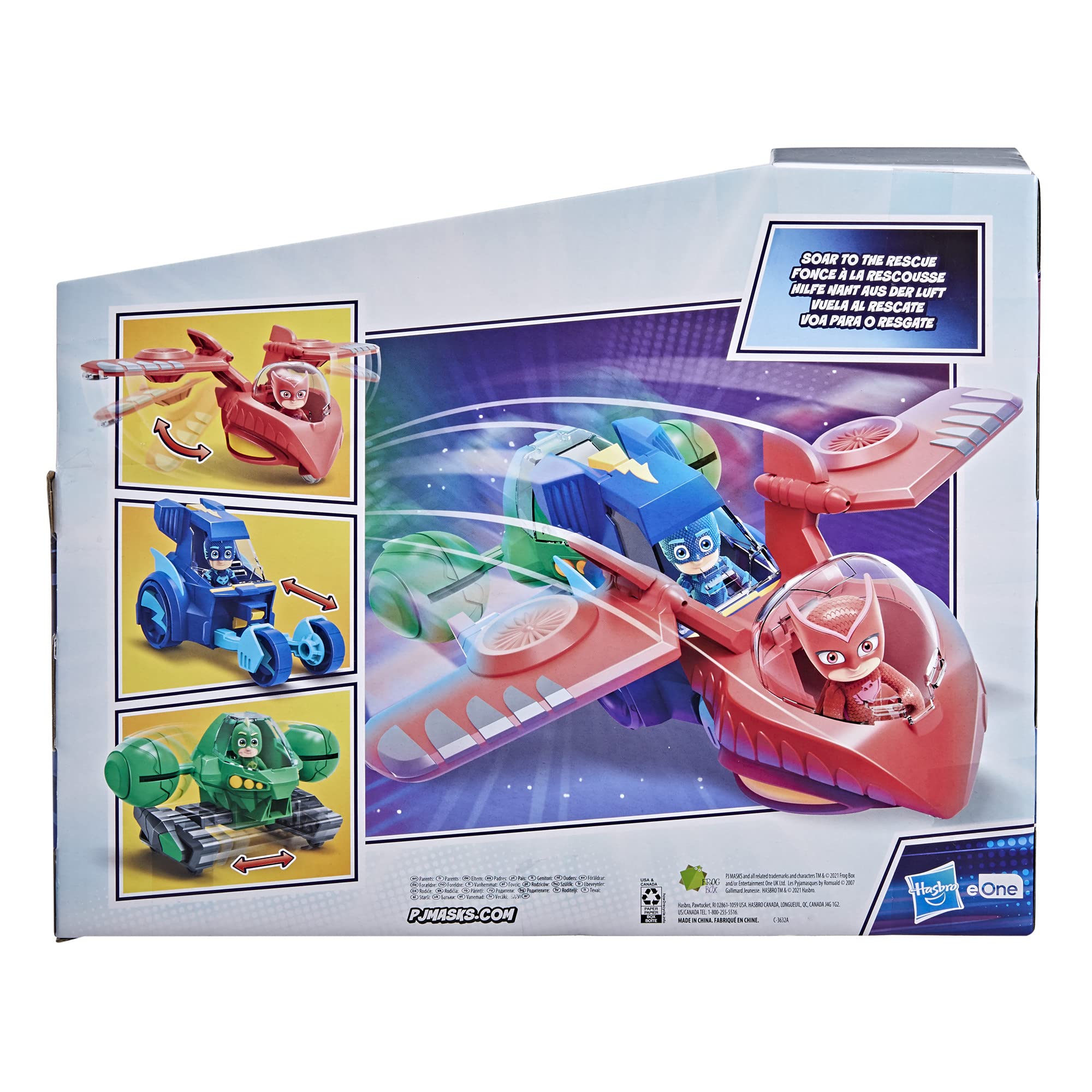 PJ Masks 3in1 Combiner Jet Preschool Toy, PJ Masks Toy Set with 3