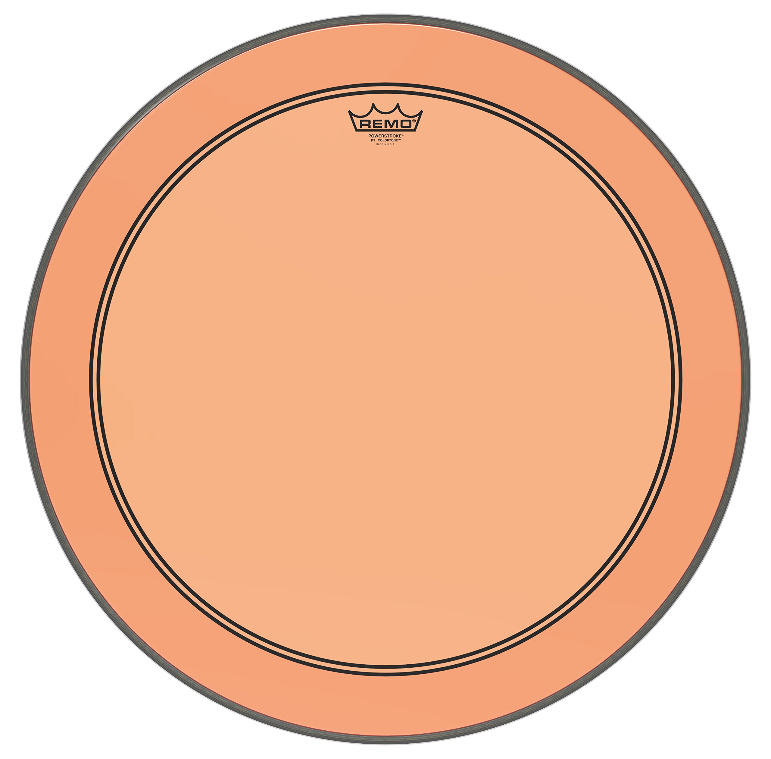 Remo Drumhead Colortone Powerstroke 3 Clear Orange – 24″ – P3-1324-CT-OG