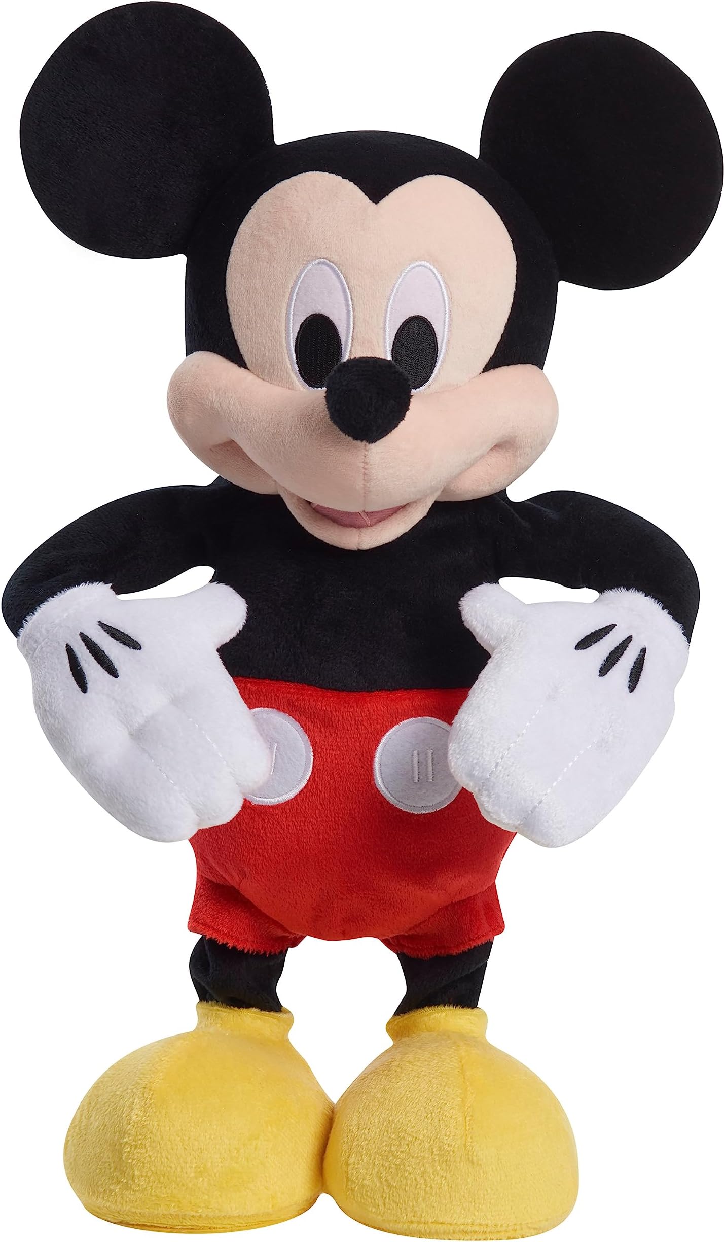 Junior Mickey Mouse Hot Diggity Dance Mickey Feature Plush Stuffed Animal, Motion, Sounds, and Games, Kids Toys for Ages 3 Up by Just Play