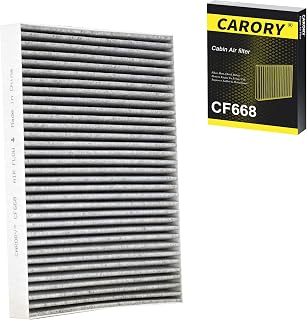 CARORY Cabin Air Filter w/Activated Carbon for Chrysler 300 (2011-2023), Dodge Charger (2011-2023), Challenger (2011-2023), OE# 68071668AA, CF11668, XC26176, C26176, CF668
