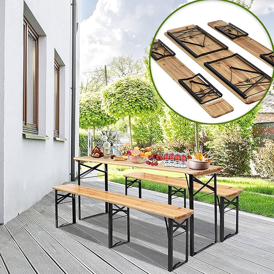 ビアガーデンテーブルとイスのセット ガーデンテーブルセット テーブル&椅子セット 新しいポータブル