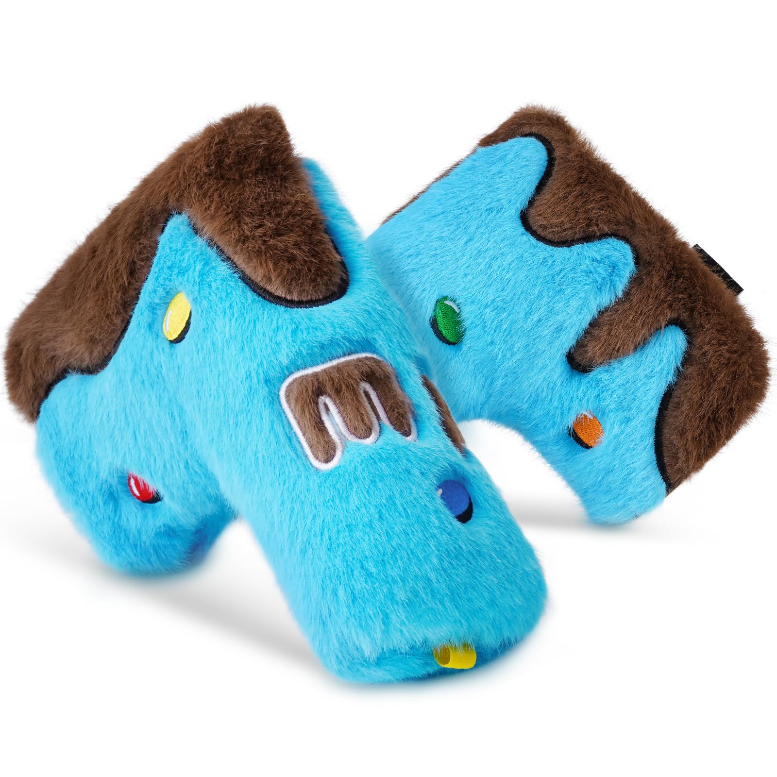 mytag Funny Putter Covers, Colorful Chocolate Beans Plush Golf Blade Putter Headcovers 4 Powerful Magnets Closures Thickened Protection, Blue