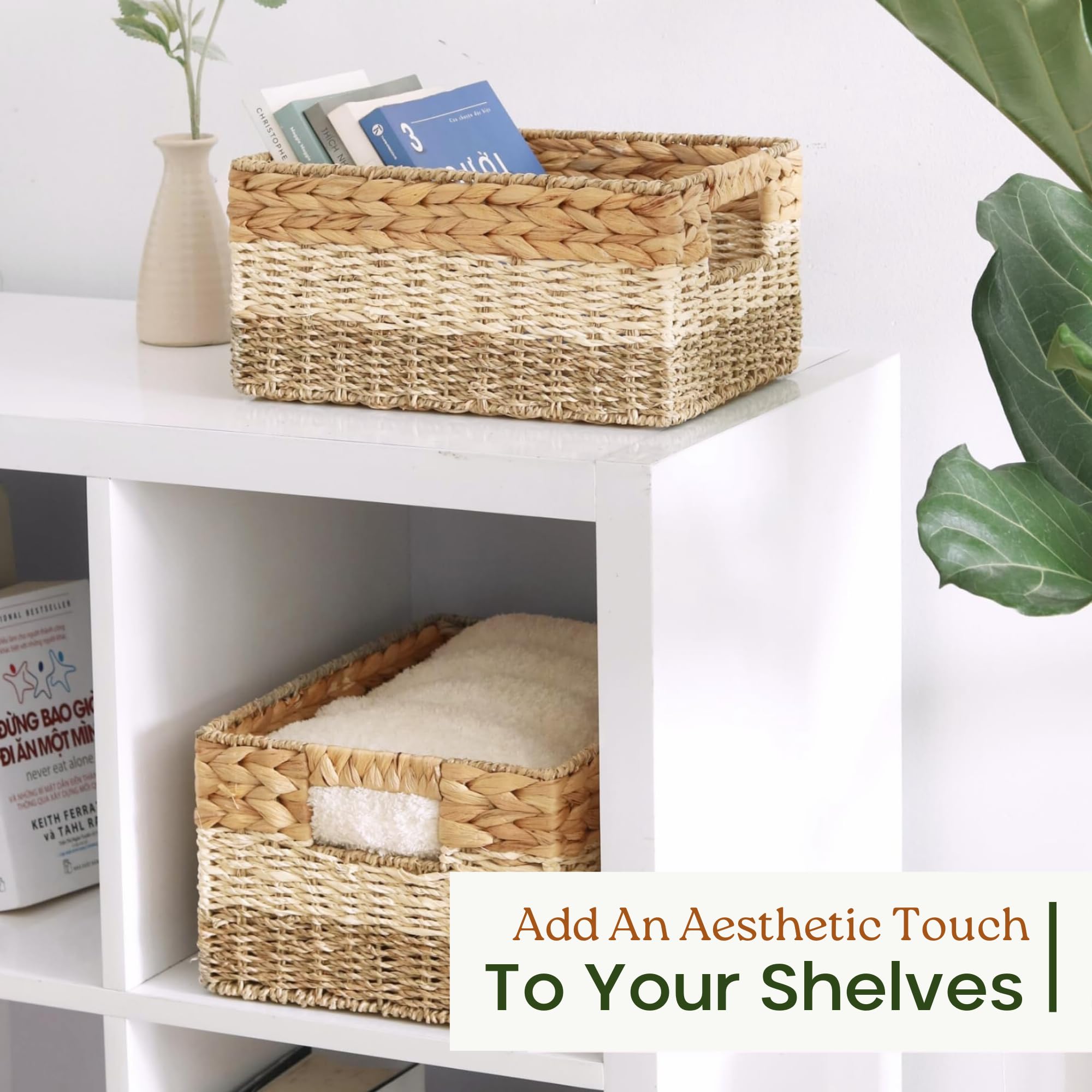 かご バスケット ふた付き 持ち手 ウォーターヒヤシンス スリム W 38cm D 15cm H 33cm [51320]【 収納 収納ボックス  フタ付き 蓋付き かご カゴ スタッキング おしゃれ 北欧 BOHO ボーホー モロッカン アジアン アジアン雑貨 西海岸】 |  バリ島直輸入！アジアン雑貨・家具 ... 枝編み細工収納バスケット、天然織りウォーターヒヤシンス収納バスケット3個セット。棚の整理に。