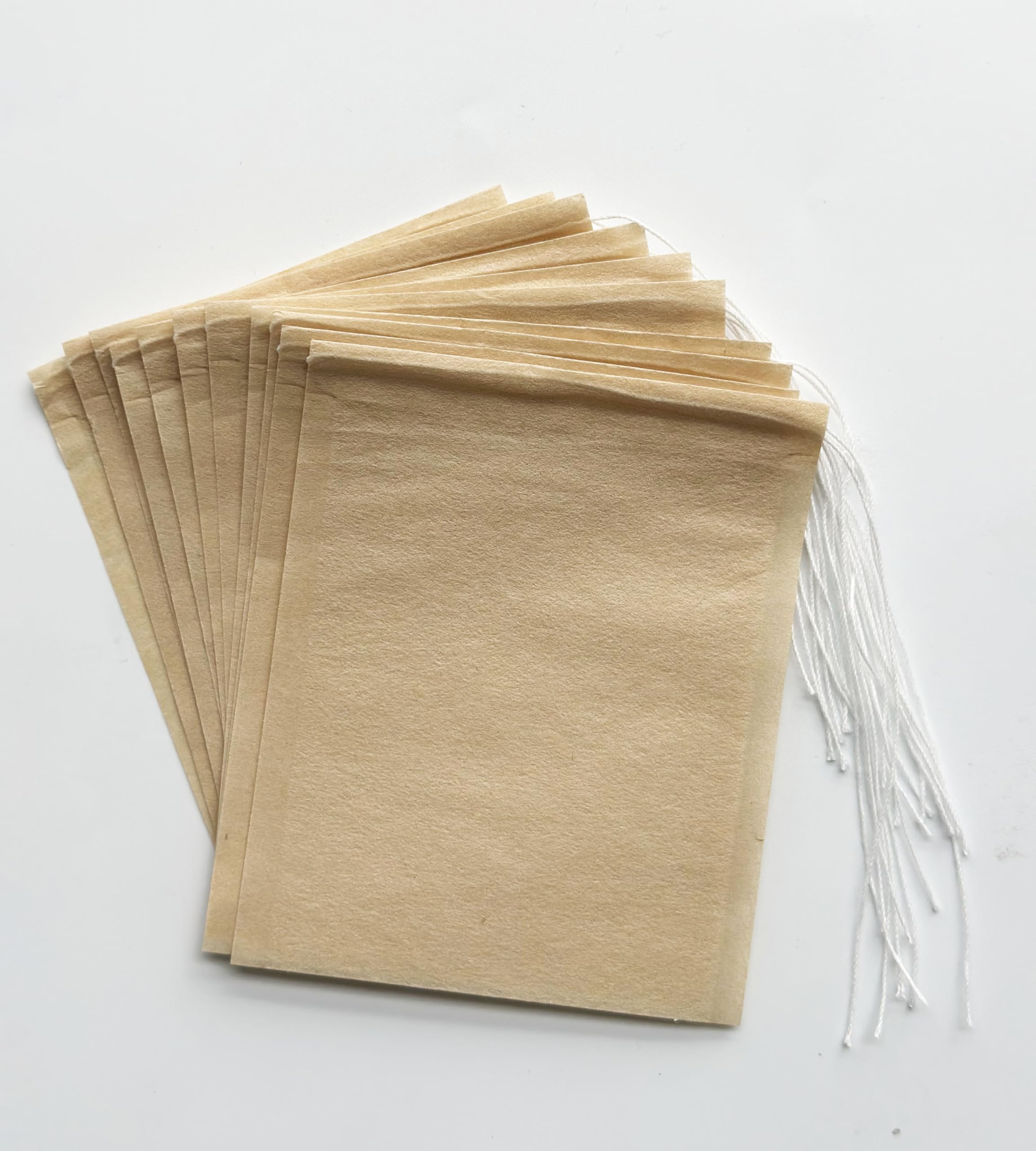 300 bolsas de filtro de té con cordón, bolsas de té desechables para té de hojas sueltas, infusor de té natural para té y café (2.36 x 3.15 pulgadas)