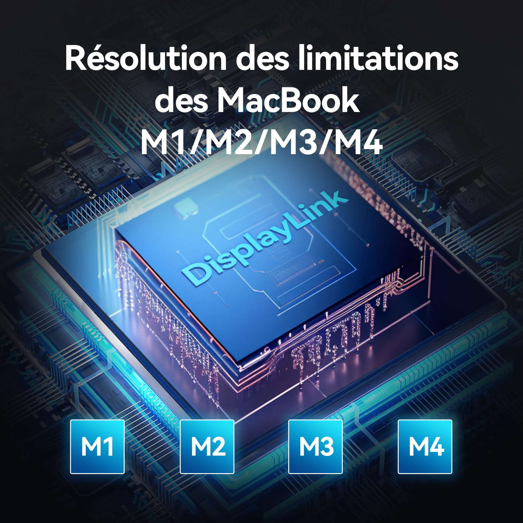 VENTION Station d'accueil USB C/A 11 en 1 pour Ordinateur Portable, Docking Station DisplayLink Double Écran 4K@60Hz pour Mac M1-M4,10Gbps, HDMI, DP, PD100W, SD/TF RJ45, Compatible Mac Mini/AIR M4