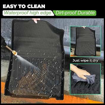 Floor Mats & Cargo Liner Set Custom Fit for 2007-2011 Toyota Camry CE/LE/SE/XLE,All Weather Protection for Car Mats Anti-Slip TPE Odorless Floor Liners Toyota Camry Accessorie