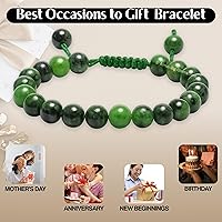 Vista 593 de Amazing Gemstone Crystal Bracelet for Women Men's Gifts - Protection Healing Crystal Bracelet - 8mm Gemstone Beaded Adjustable Bracelet Pulseras