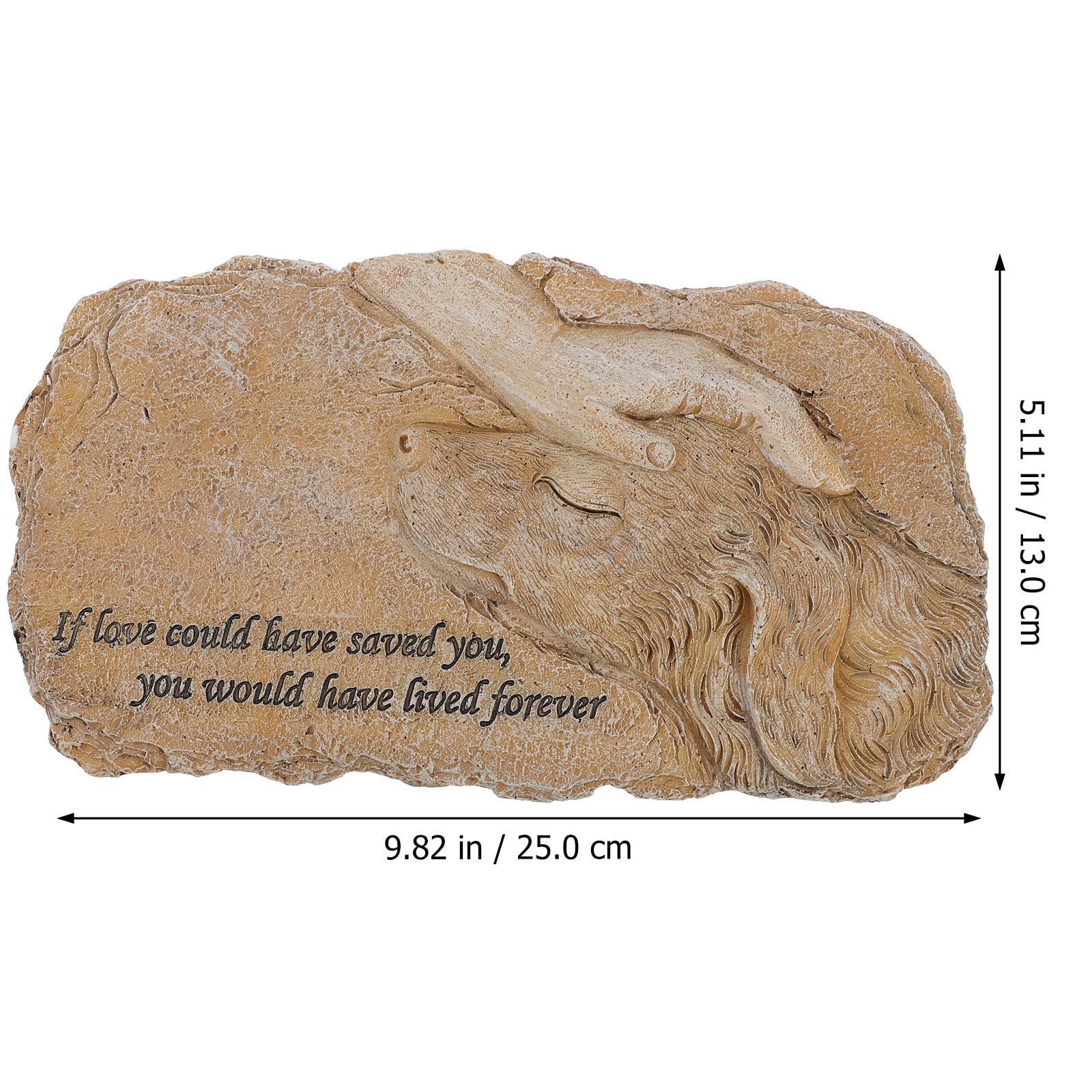 Zerodeko Statua Commemorativa Spazio per Foto in Resina per Animali Domestici Stabile Decorazione da Giardino per Luogo di Onore o Tomba del Cane