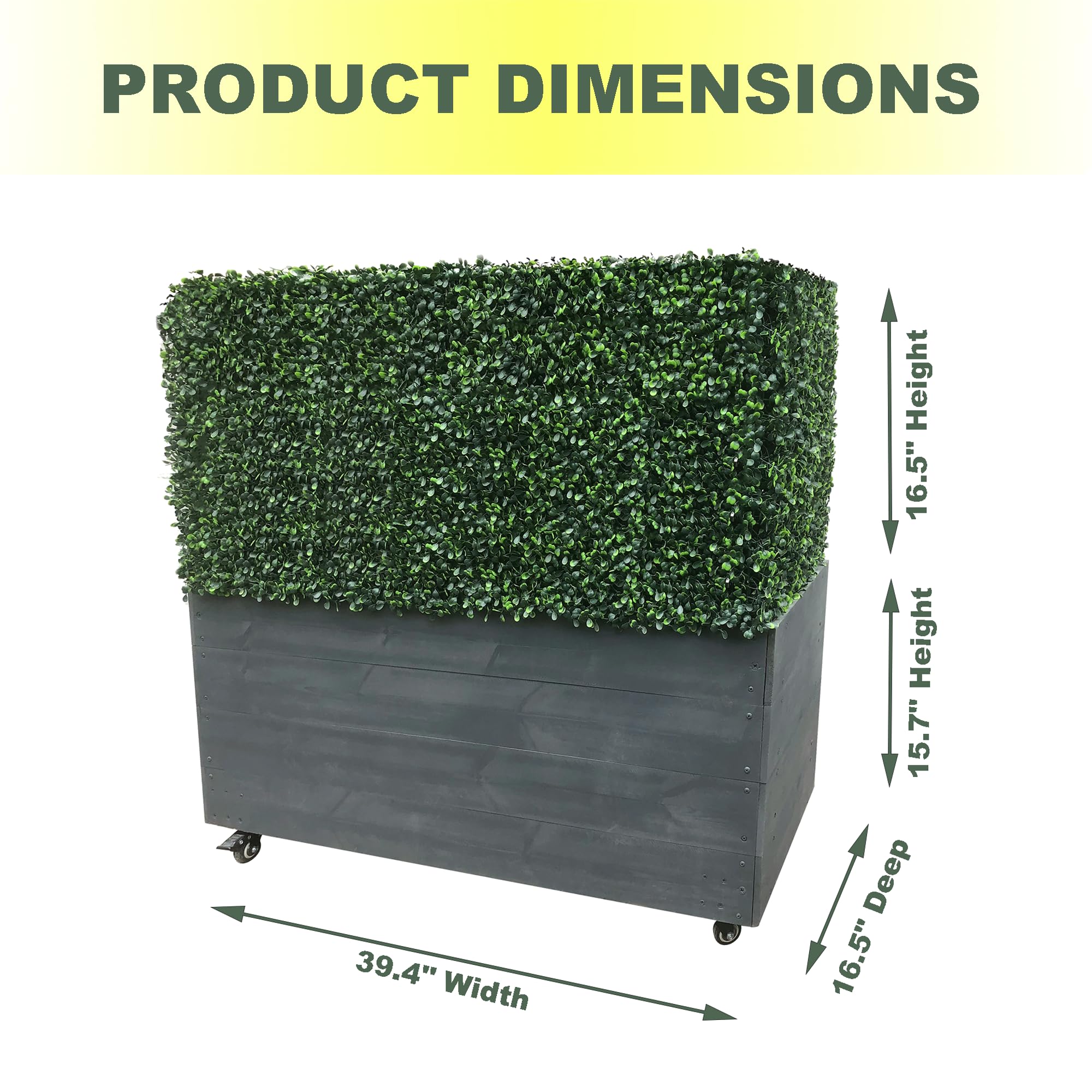 Seto Artificial Yulokdwi 200x40cm - Celosía Decorativa Para Jardín O Interior