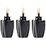 TIKI Brand Herringbone Blue Glass Tabletop Torch (Set of 3)