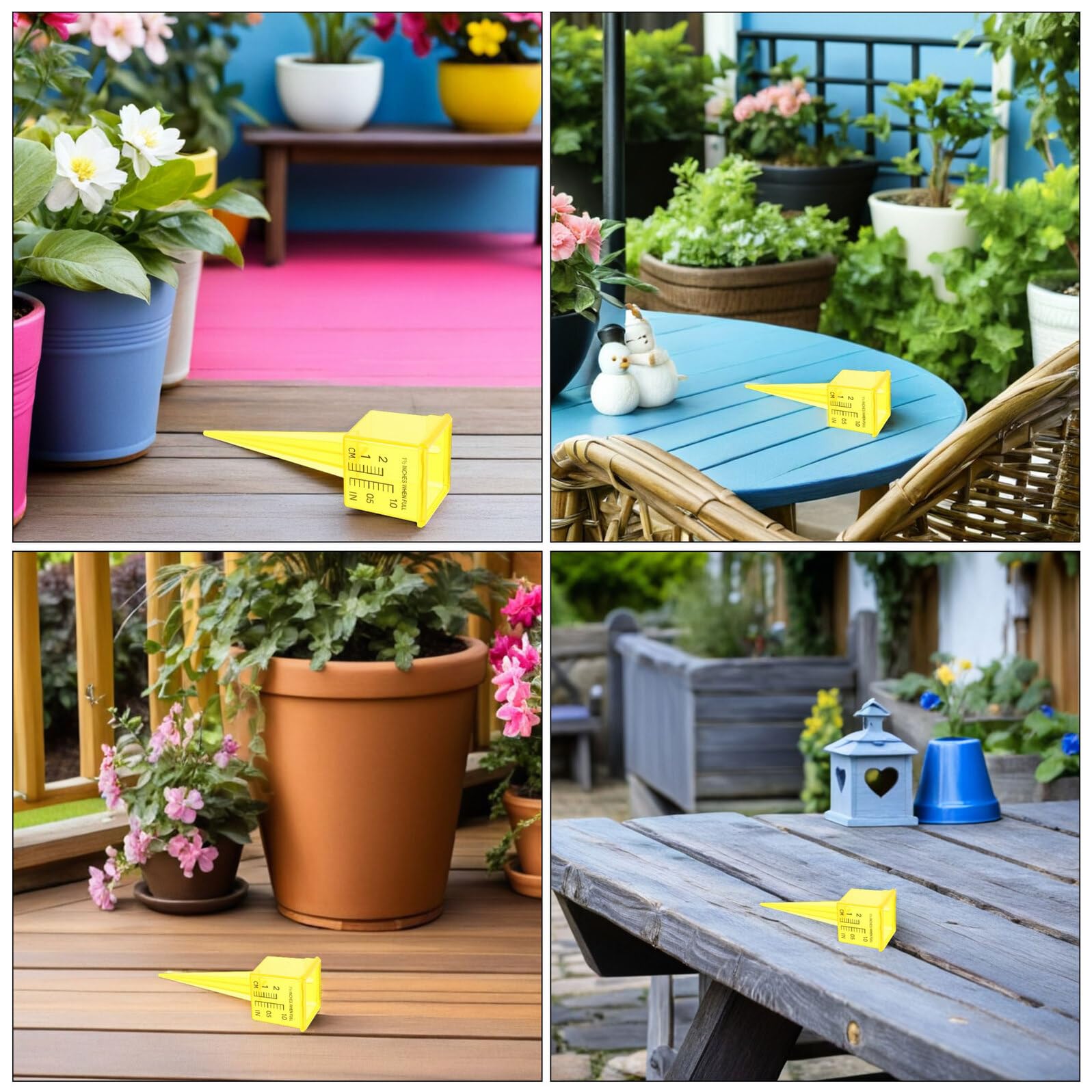 POPETPOP Pluviometro da Esterno in Plastico per Giardino e Cortile, Strumento di Misurazione Preciso per Pioggia, per Giardinieri e Proprietari di Casa