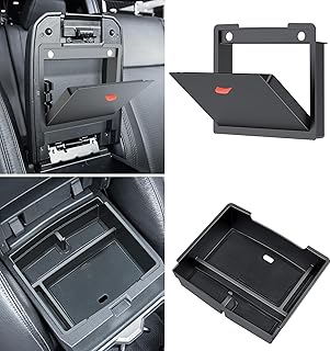 Center Console Organizer Compatible with 2024 2025 Toyota Tacoma (4th Gen) Accessories, Interior Insert Magnet Armrest Box Hidden Secondary Secret Privacy Storage Box Tray Coin Holder, 2 PCS