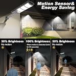 Solar Lights Outdoor Waterproof 2 Pack - Solar Flood Lights Outdoor Motion Sensor LED 6500K Solar Security Lights
