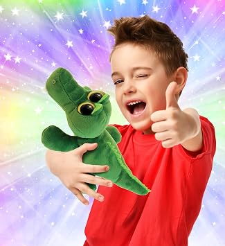 DolliBu Green Alligator Stuffed Animal - Super Soft Plush, Huggable Big Eyes for Kids and Adults - 6 Inches